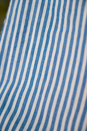Camicia mezza manica righe blu