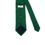 Cravatta In Seta verde con scritta illogico arancio