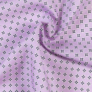 Foulard in Lino Viola con Fantasia Geometrica Nera