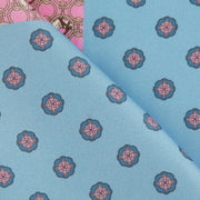 Pochette In Seta Rosa Con Fantasia Geometrica
