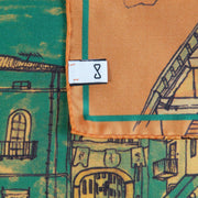 dettaglio Fazzoletto da Taschino Seta Jacquard Arancio "Arco San Rocco"