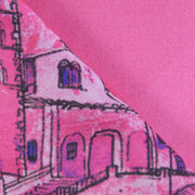 zoom Fazzoletto da Taschino Seta Jacquard Rosa Capsule Sora "Piazza Nuova"