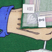 Pochette In Lana Verde Con Design Cocktail