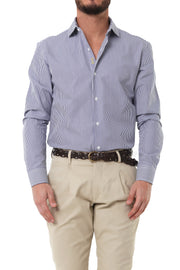 Camicia a Righe Bianca e Blu