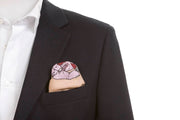 Pochette In Lana Beige Con Design Accendino