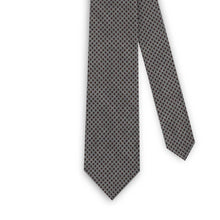 Load image into Gallery viewer, Grey Wool Unlined Tie Rhombus Pattern
