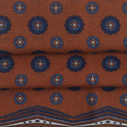 Sciarpa In Lana Cammello con Fantasia Floreale