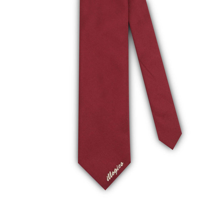 Cravatta in seta rosso bordeaux