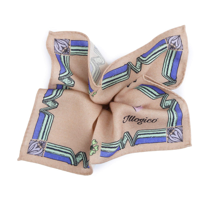 Pochette In Lana Beige Con Design Accendino