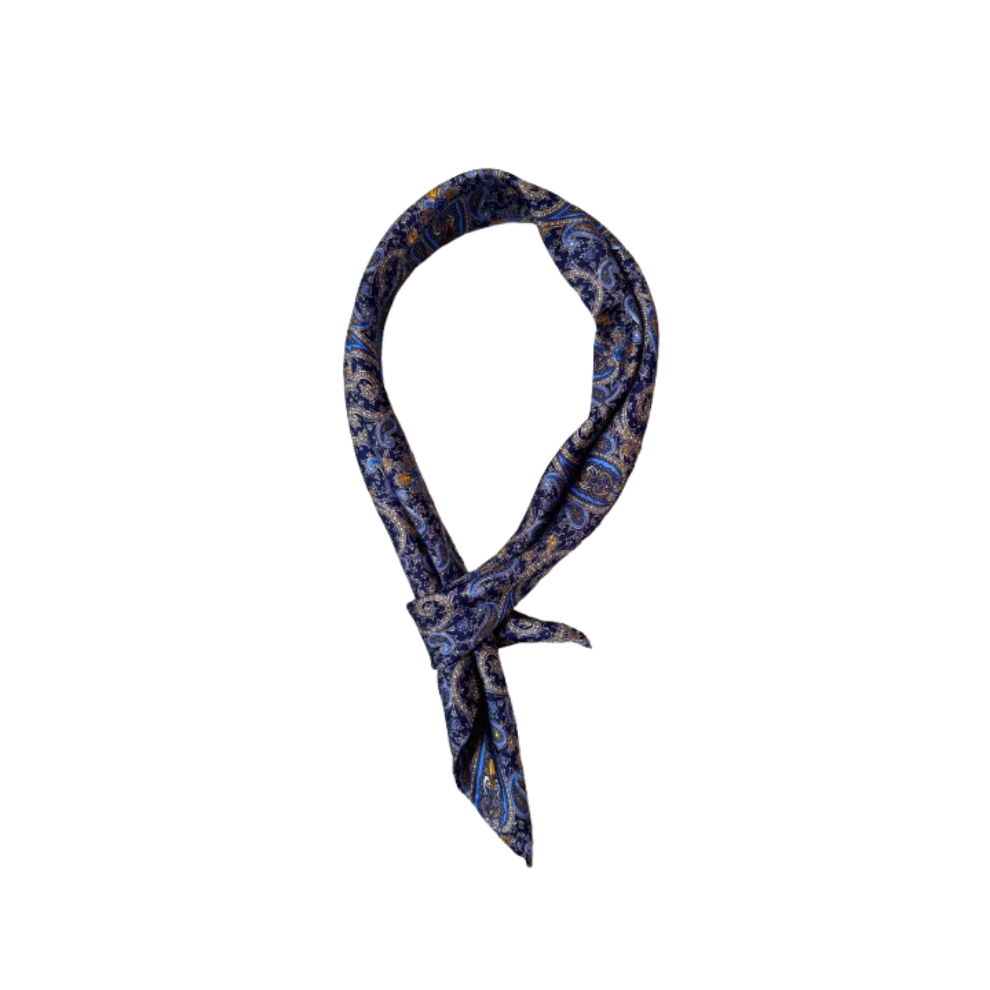 Foulard blu fantasia cachemire