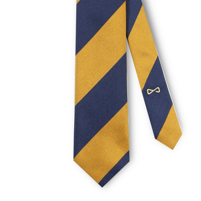 Cravatta Regimental blu e giallo