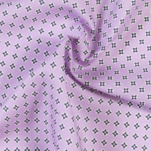 Load image into Gallery viewer, Purple Linen Foulard in Black Geometric Pattern
