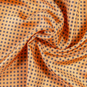Foulard in Seta arancione con Fantasia fiori