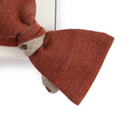 Papillon Da Annodare Double Face Rosso e Beige in Pura Lana