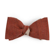 Papillon Da Annodare Double Face Rosso e Beige in Pura Lana