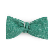 Papillon Da Annodare Double Face in Seta e Cotone Verde e Bianco