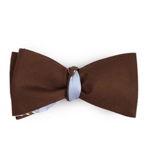Load image into Gallery viewer, Pure Silk Self Tied Light Blue Bow Tie Red Geometric Pattern
