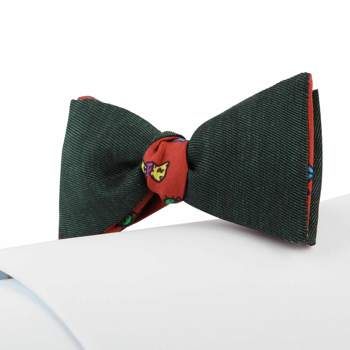 Papillon verde rosso