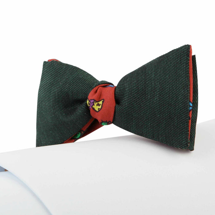 Papillon verde rosso