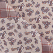 zoom Fazzoletto da Taschino In Seta Marrone Con Fantasia Cachemire