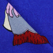 zoom Fazzoletto da Taschino in Lana Blu Design Figurativo