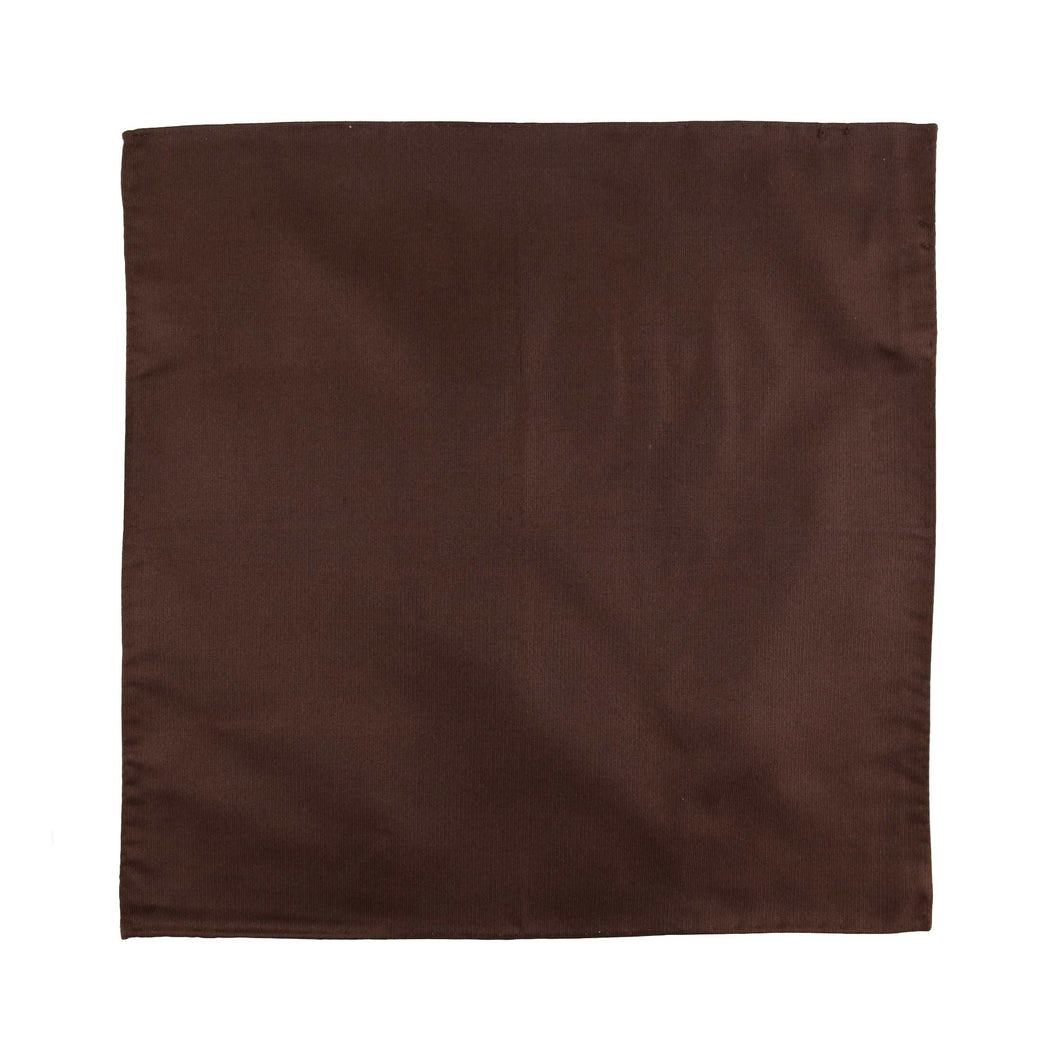 Brown Pure Silk Pocket Square 