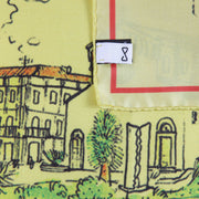 dettaglio Fazzoletto da Taschino Seta Jacquard Gialla Capsule Sora "Piazza Santa Restituta"