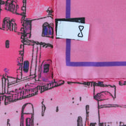 dettaglio Fazzoletto da Taschino Seta Jacquard Rosa Capsule Sora "Piazza Nuova"