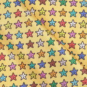 Zoom Fazzoletto da Taschino in Seta Gialla e Blu con pattern Stella
