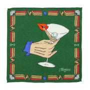 Pochette In Lana Verde Con Design Cocktail