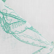 Pochette In Lino e cotone Con Fantasia Rana Verde