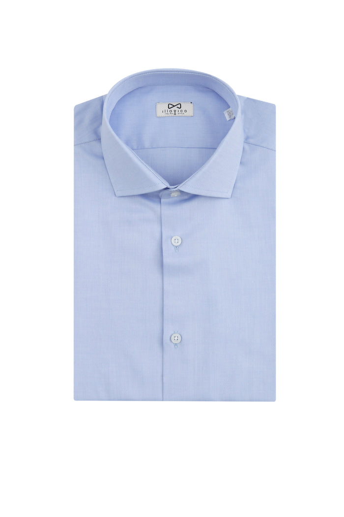Camicia azzurra in 100% cotone
