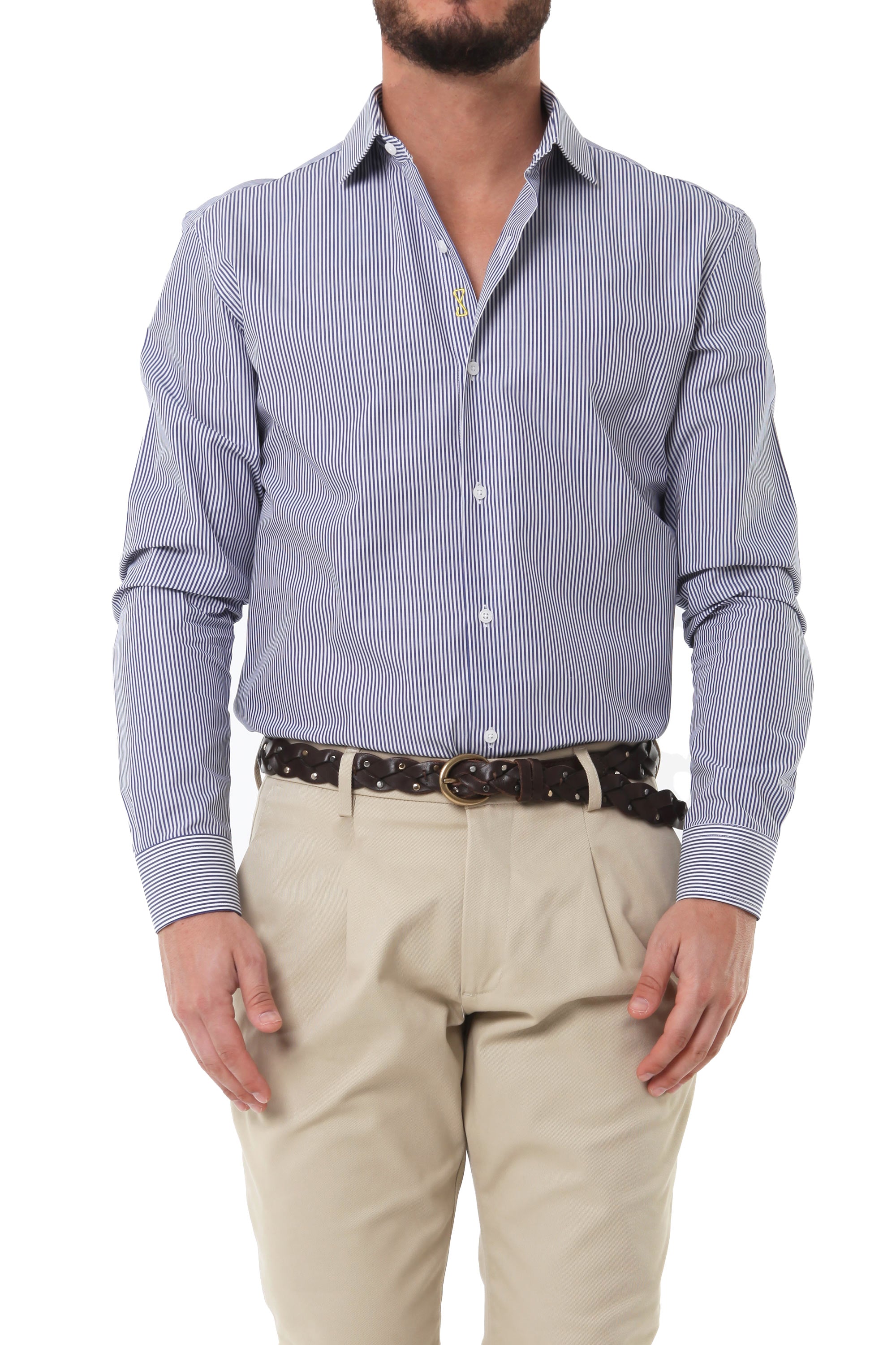 Jeans Camicia Righe Bianche E Blu Camicia A Righe Bianca E Blu