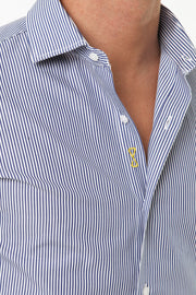 Camicia a Righe Bianca e Blu