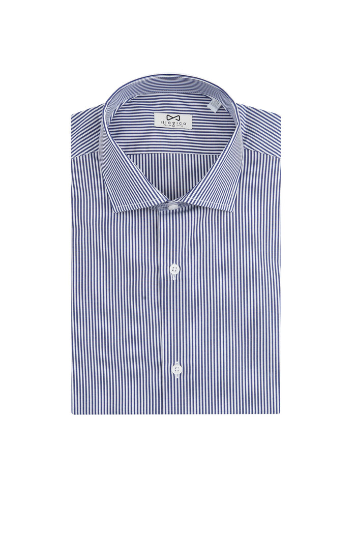Camicia a Righe Bianca e Blu