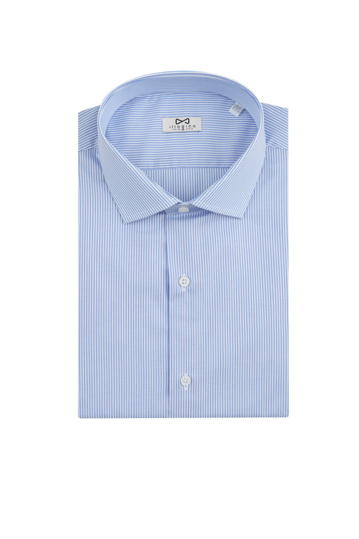 Camicia a Righe Bianco Celeste
