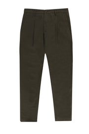 Pantalone chino in cotone con una pence verde