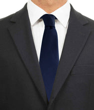 Load image into Gallery viewer, Blue Pure Silk Tie with light blue &quot;illogico&quot; emroidered 
