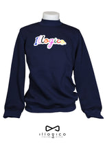 Load image into Gallery viewer, Blue pure cotton crewneck hoodie

