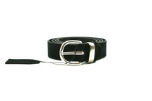 Load image into Gallery viewer, Black Belt in genuine suede leather with silver buckle America

