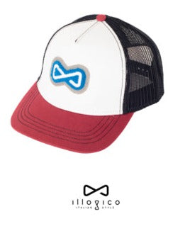 Cappello bordeaux con visiera