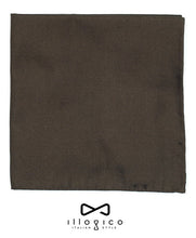 Load image into Gallery viewer, Brown Pure Silk Pocket Square 
