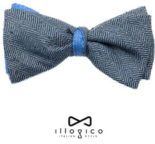 Load image into Gallery viewer, Pure Silk Yellow Double Face Self Tied Bow Tie Geometric Pattern
