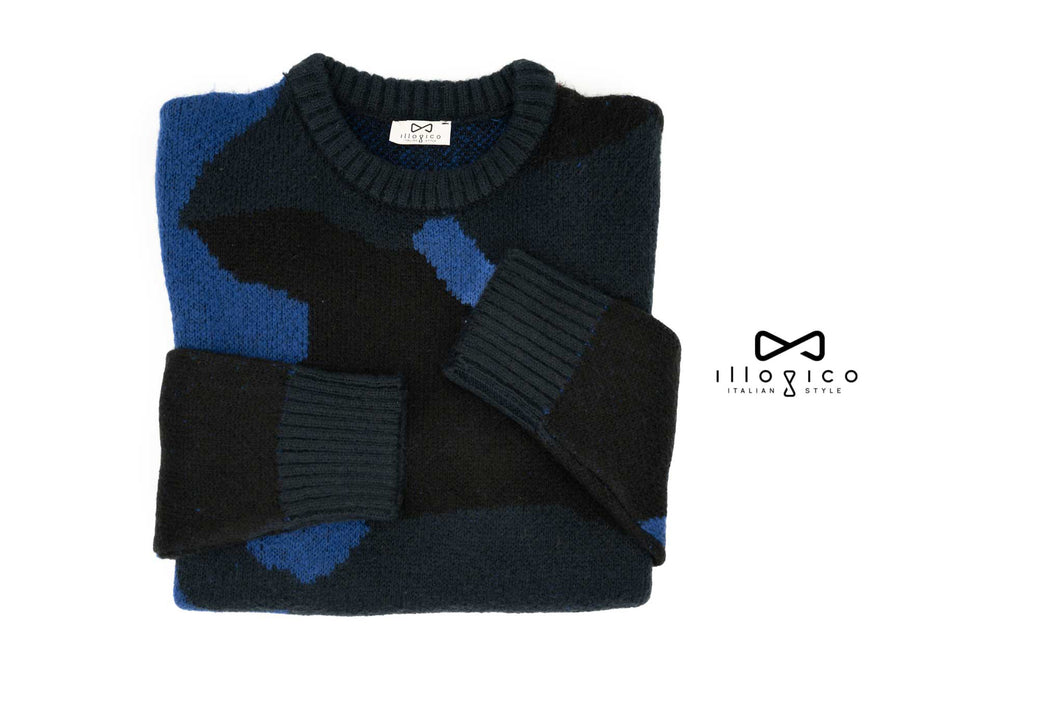 Camouflage wool mix sweater