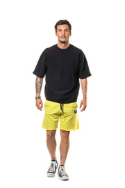 Bermuda in cotone giallo fluo