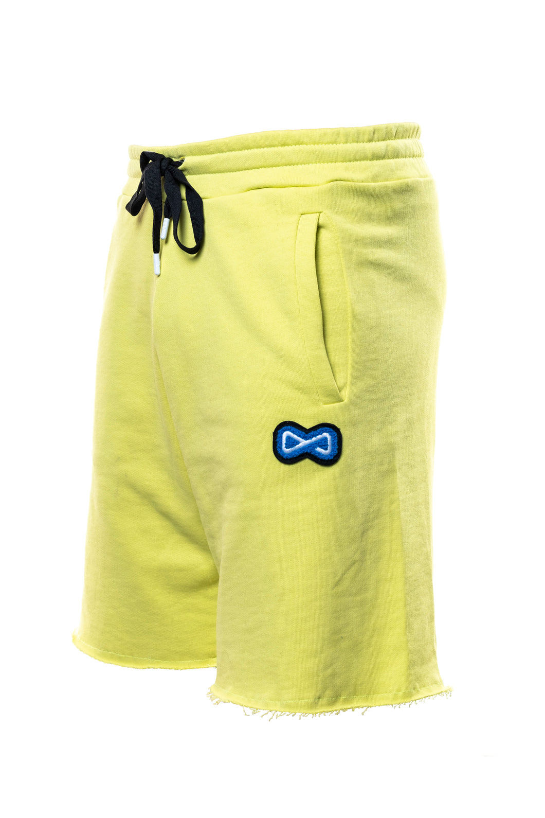 Fluorescent yellow cotton bermuda shorts
