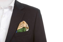 Load image into Gallery viewer, Green Wool Pocket in Cocktail Pattern
