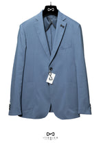 Load image into Gallery viewer, Single-Breasted Jacket in Cotton Blue Avion
