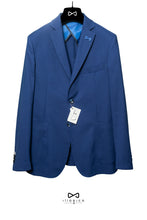 Load image into Gallery viewer, Single-Breasted Jacket in Cotton Blue Royal

