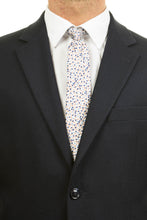 Carica l&#39;immagine nel visualizzatore di Gallery, Cravatta In Seta Bianca con design a Pois Multicolor
